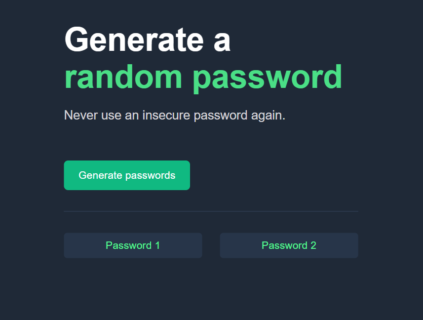 password generator app